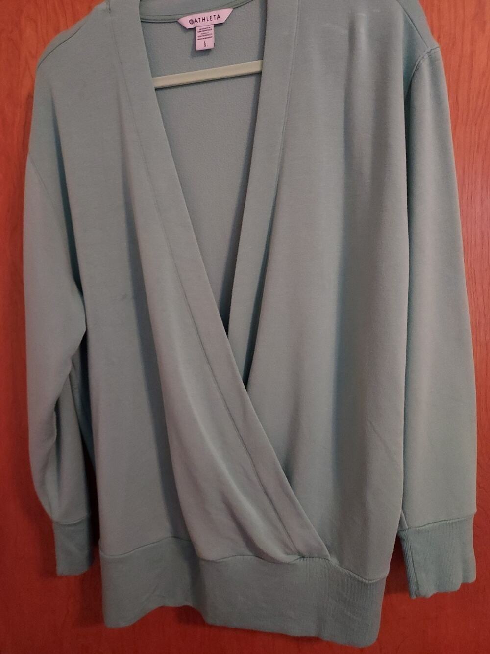 Athleta Women's Size Large Sage Green Suplice lightweight sweater oversized EUC
